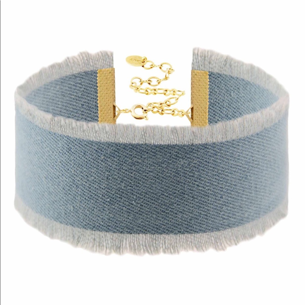New!!! Wide Denim Choker